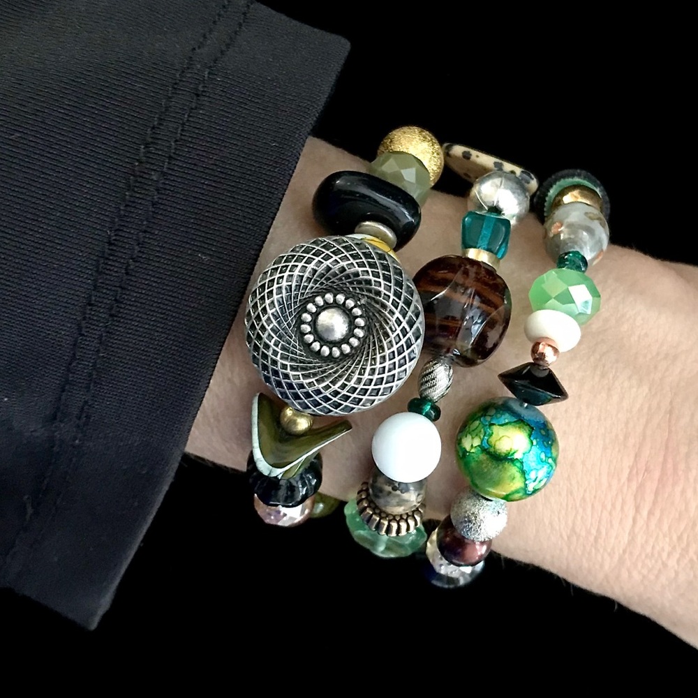 Handmade Bracelet with Vintage and Modern Elements (NB51-4H) New Without Tags - Picture 6 of 9